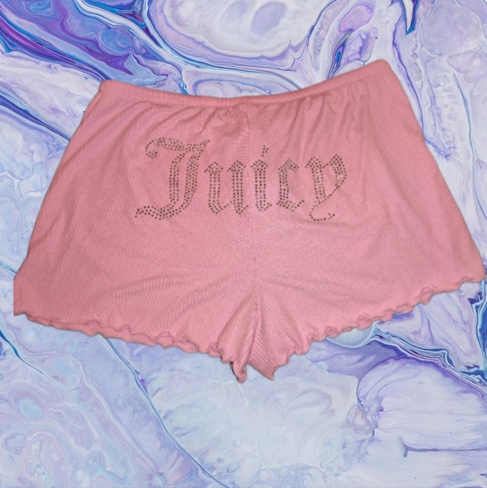 Juicy Couture Pink Sleep Shorts Blingy Size XL